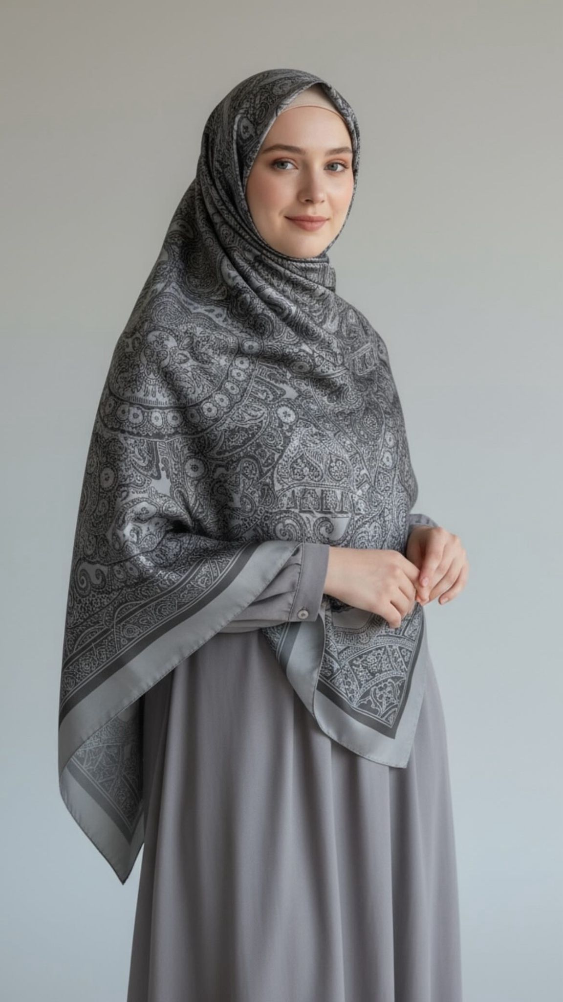 Büyük Boy Pamuklu 120x120 Vual İpek Eşarp