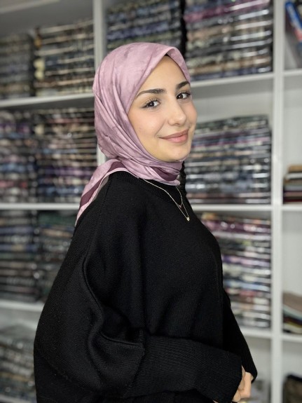  - Bulut Desen Soft Eşarp Pudra