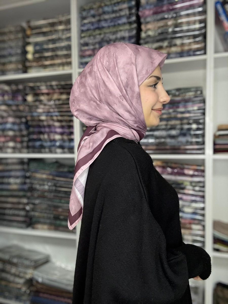 Bulut Desen Soft Eşarp Pudra