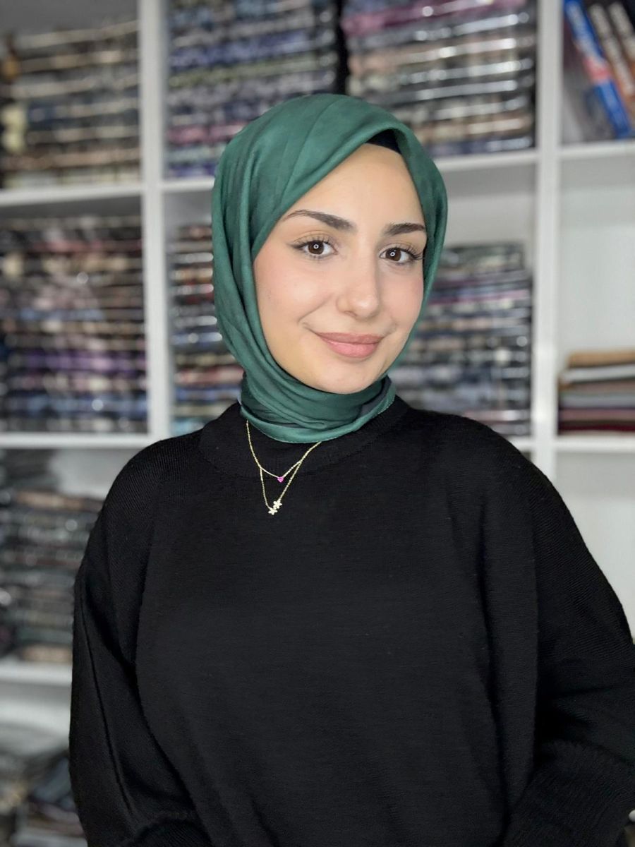 Bulut Desen Soft Eşarp Zümrüt