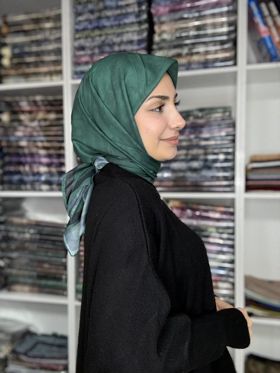 Bulut Desen Soft Eşarp Zümrüt