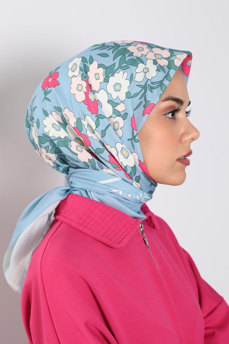 Dubai Kaşmir Flower - İndigo