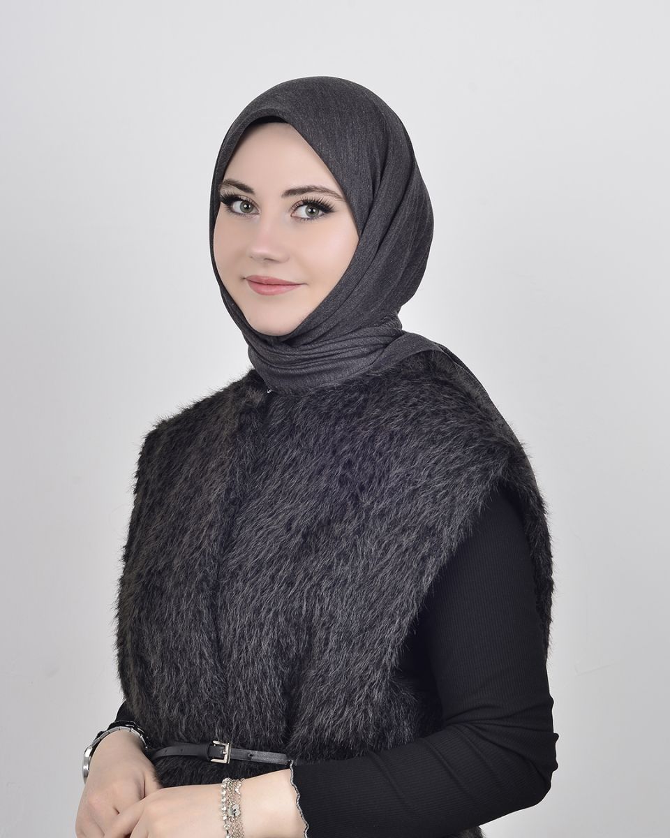 Düz Pamuk Eşarp Antrasit