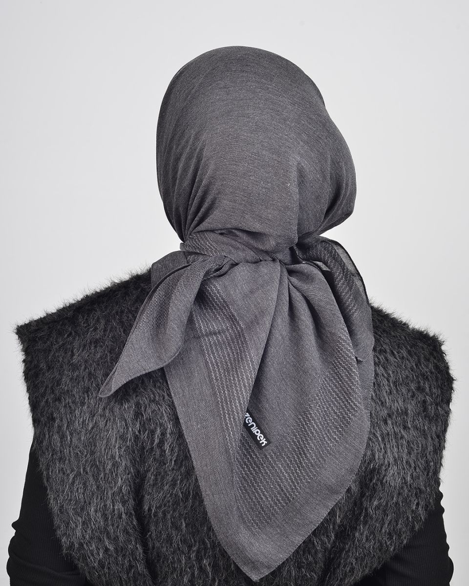 Düz Pamuk Eşarp Antrasit