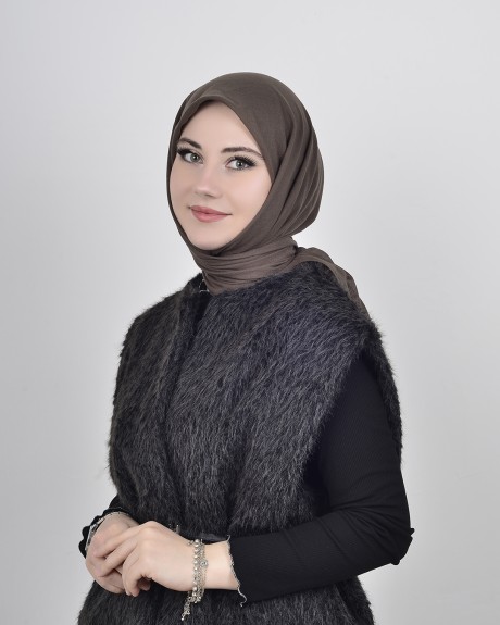  - Düz Pamuk Eşarp Bakır