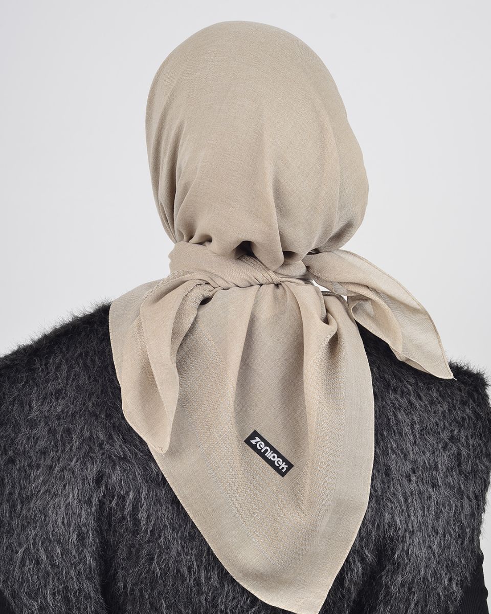 Düz Pamuk Eşarp Bej