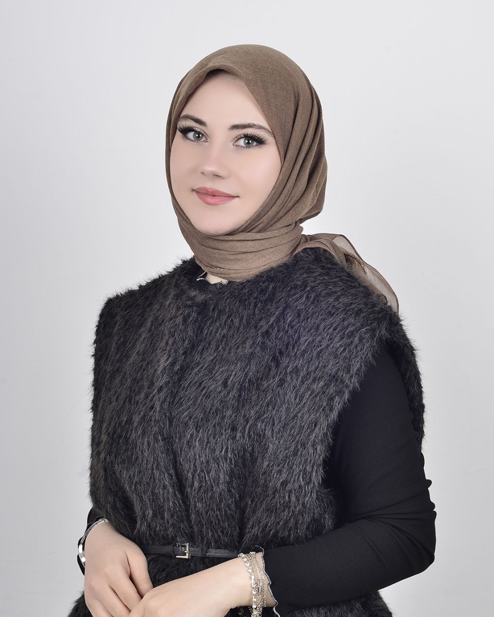 Düz Pamuk Eşarp Kahve