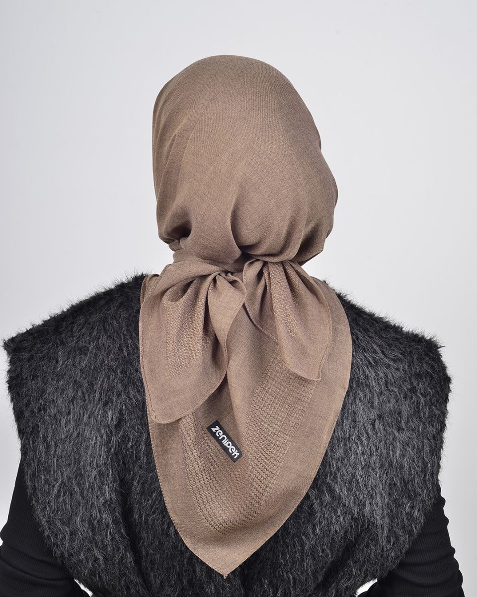 Düz Pamuk Eşarp Kahve