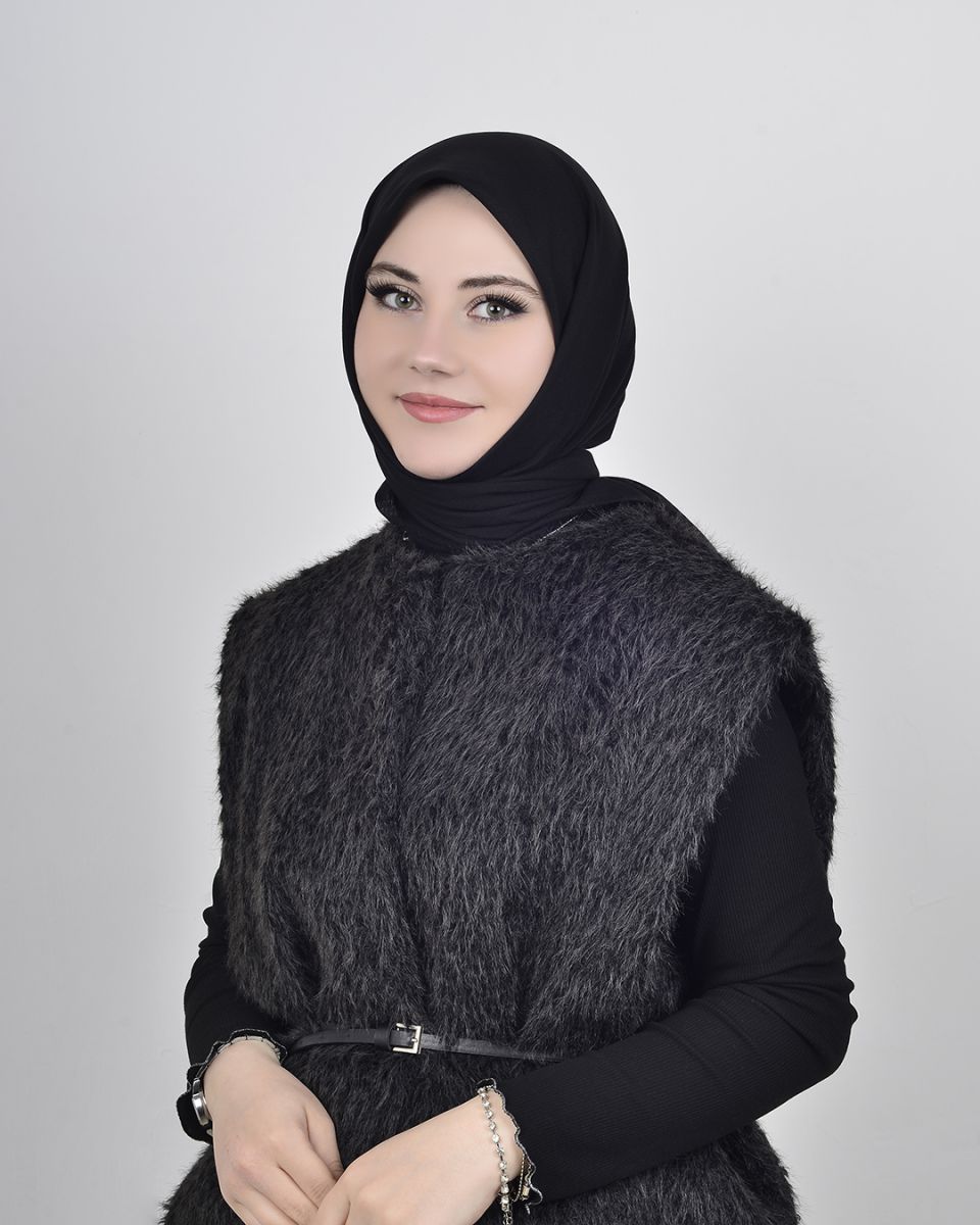 Düz Pamuk Eşarp Siyah