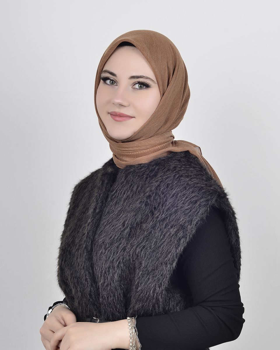 Düz Pamuk Eşarp Tarçın