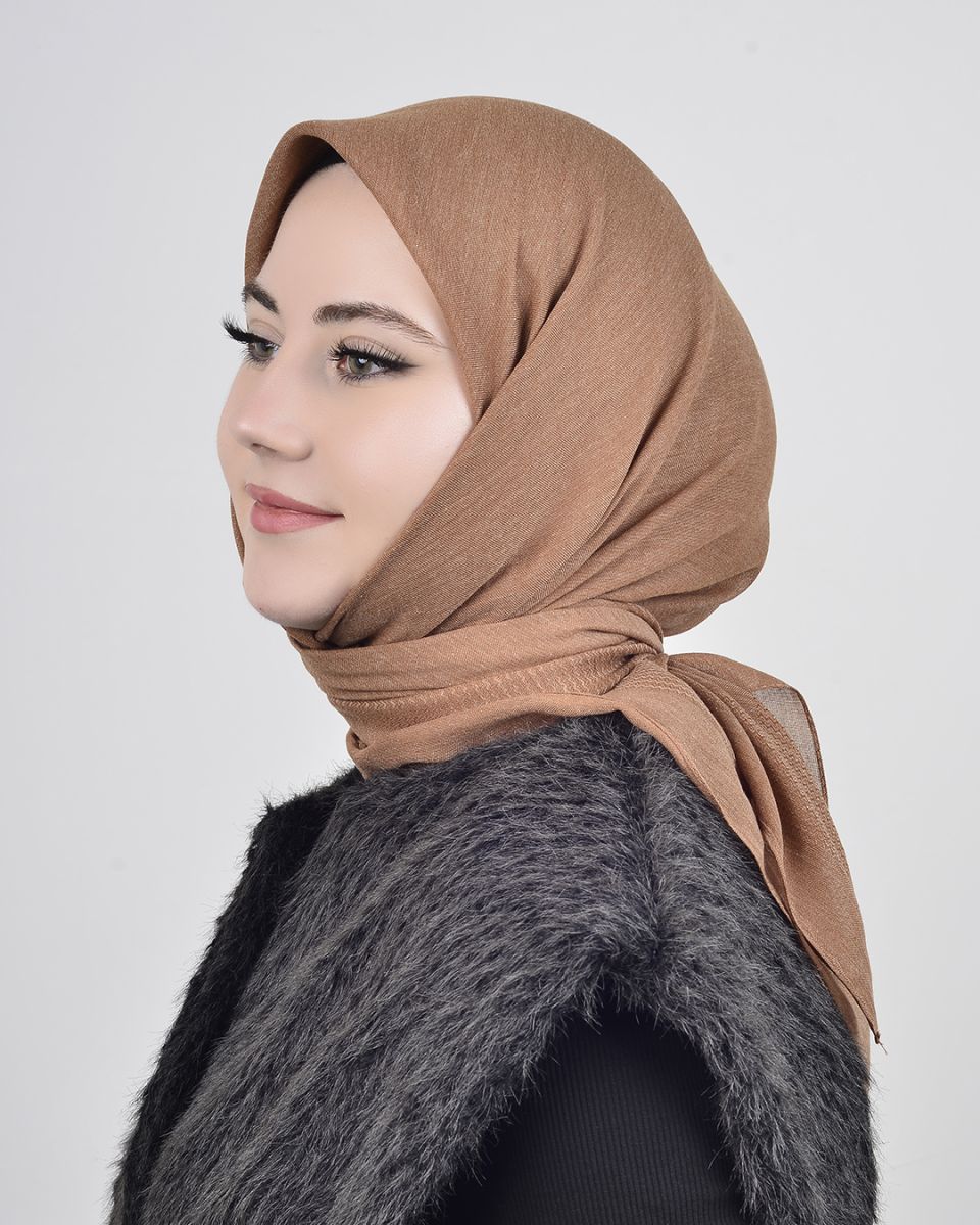 Düz Pamuk Eşarp Tarçın