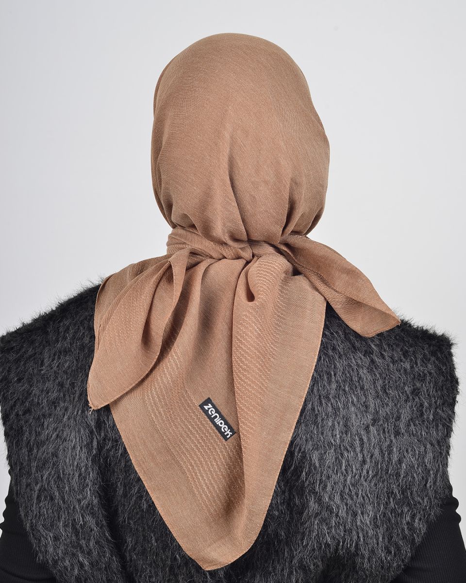 Düz Pamuk Eşarp Tarçın