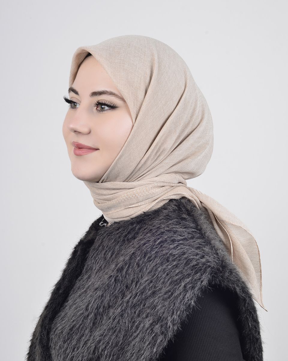 Düz Pamuk Eşarp Taş