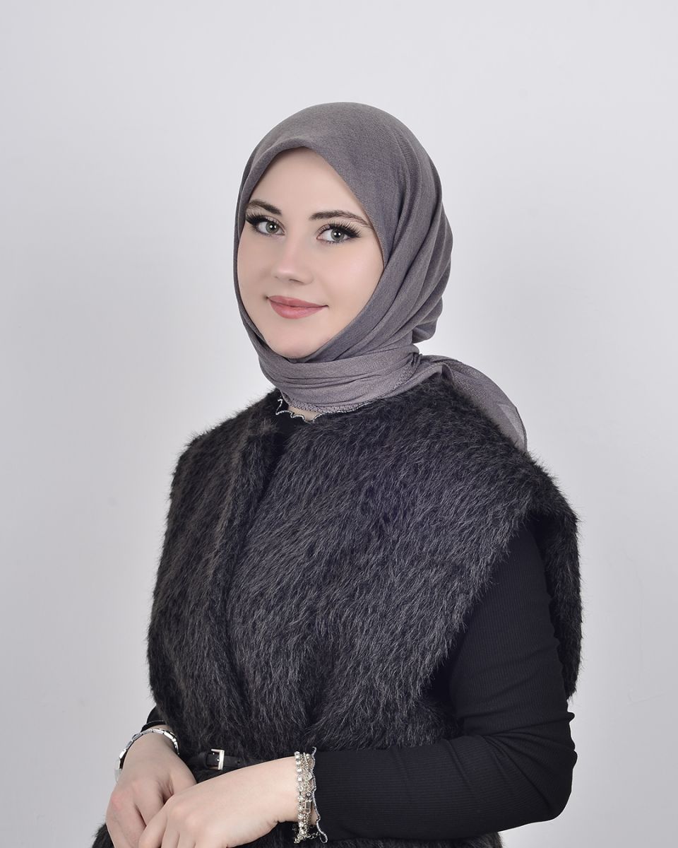 Düz Pamuk Eşarp Vizon