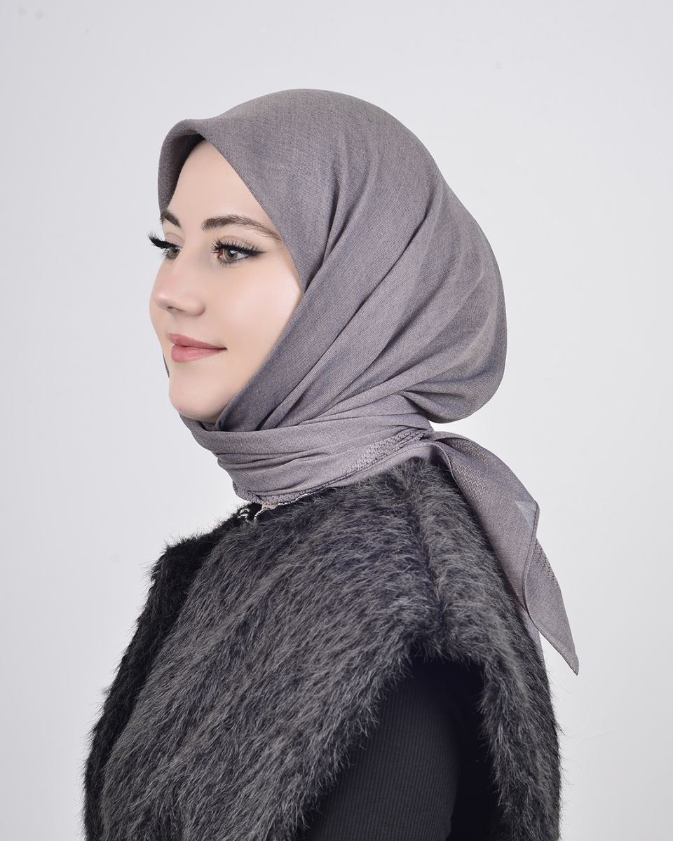 Düz Pamuk Eşarp Vizon