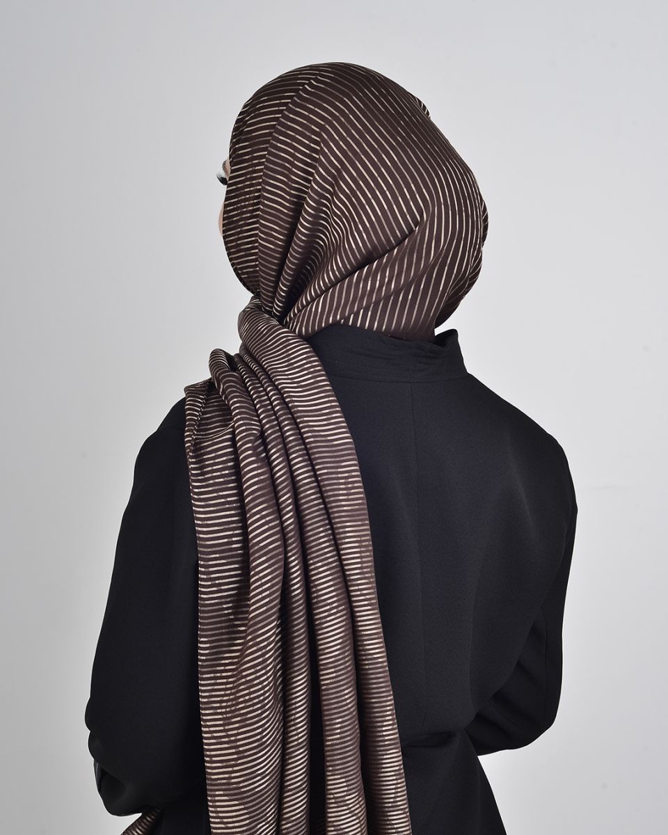 Floş Viskon Şal Acı Kahve