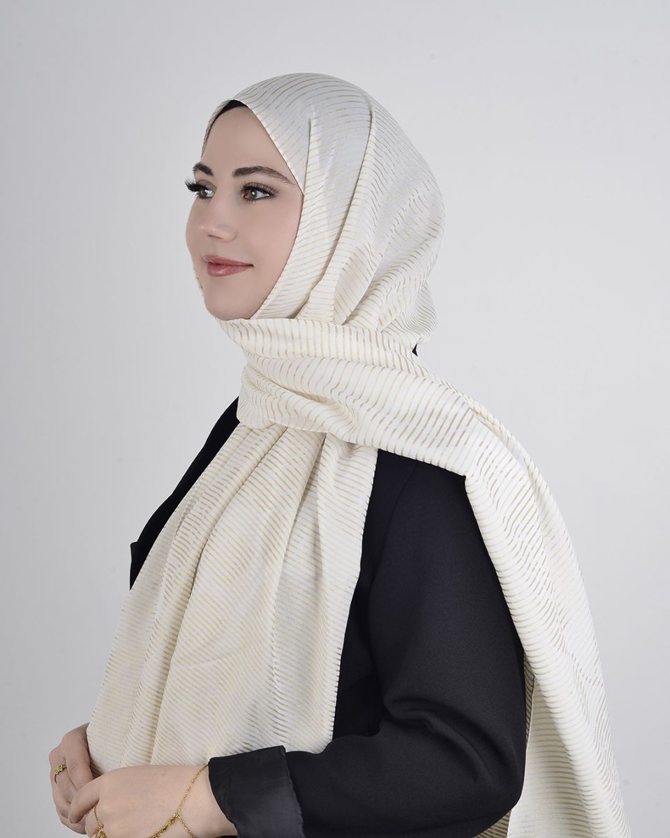 Floş Viskon Şal Ekru