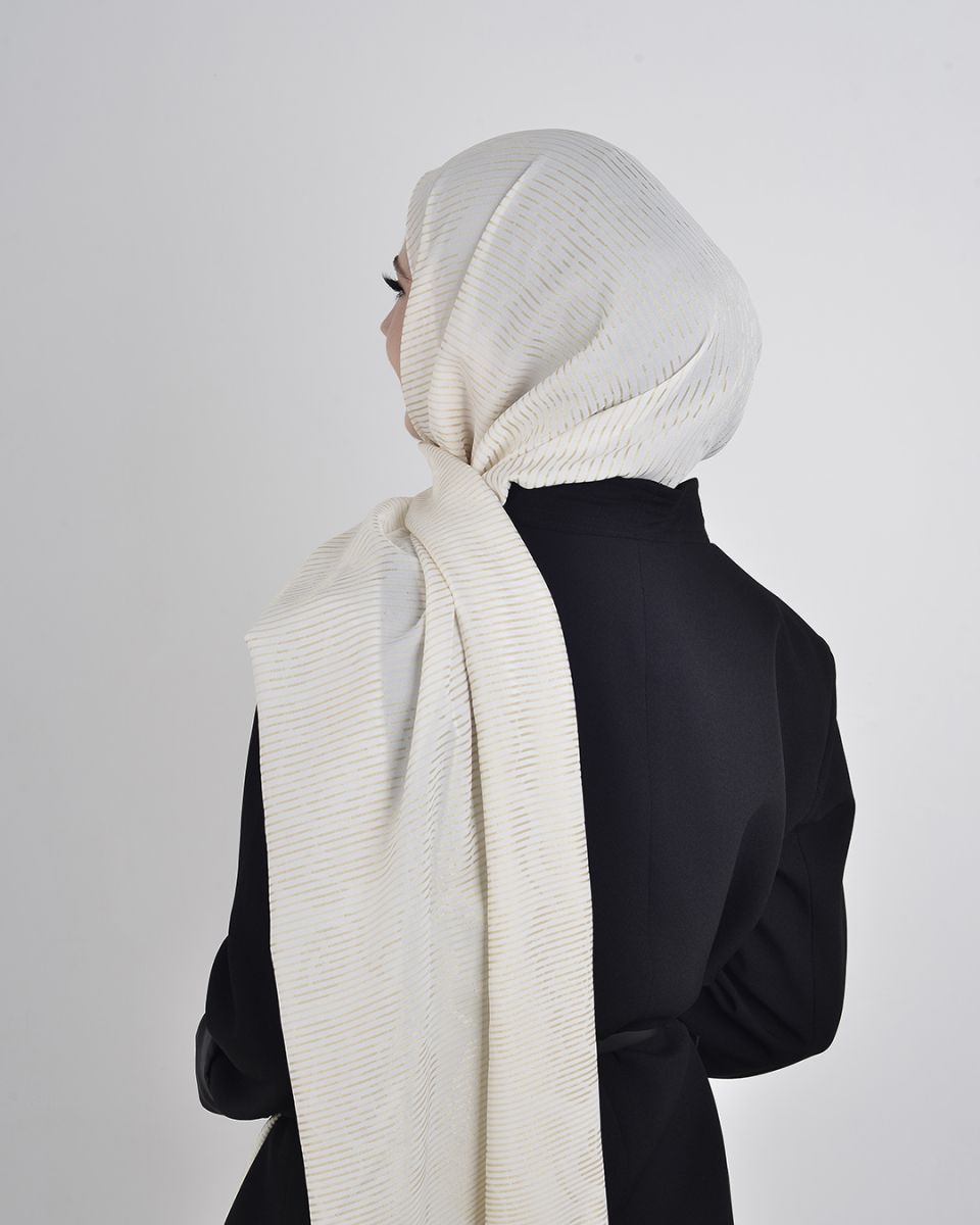 Floş Viskon Şal Ekru