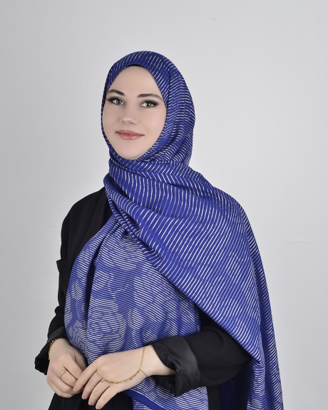  - Floş Viskon Şal İndigo