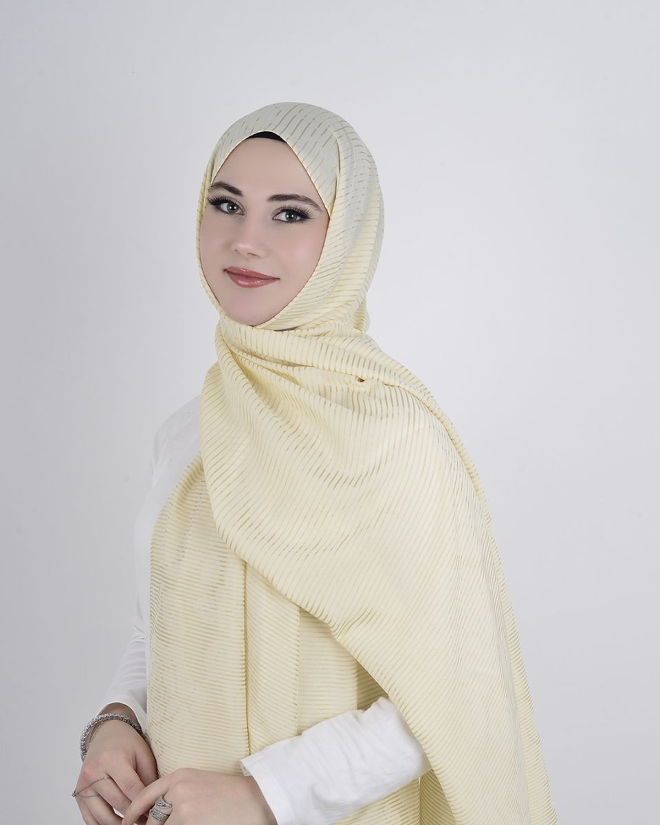 Floş Viskon Şal Krem