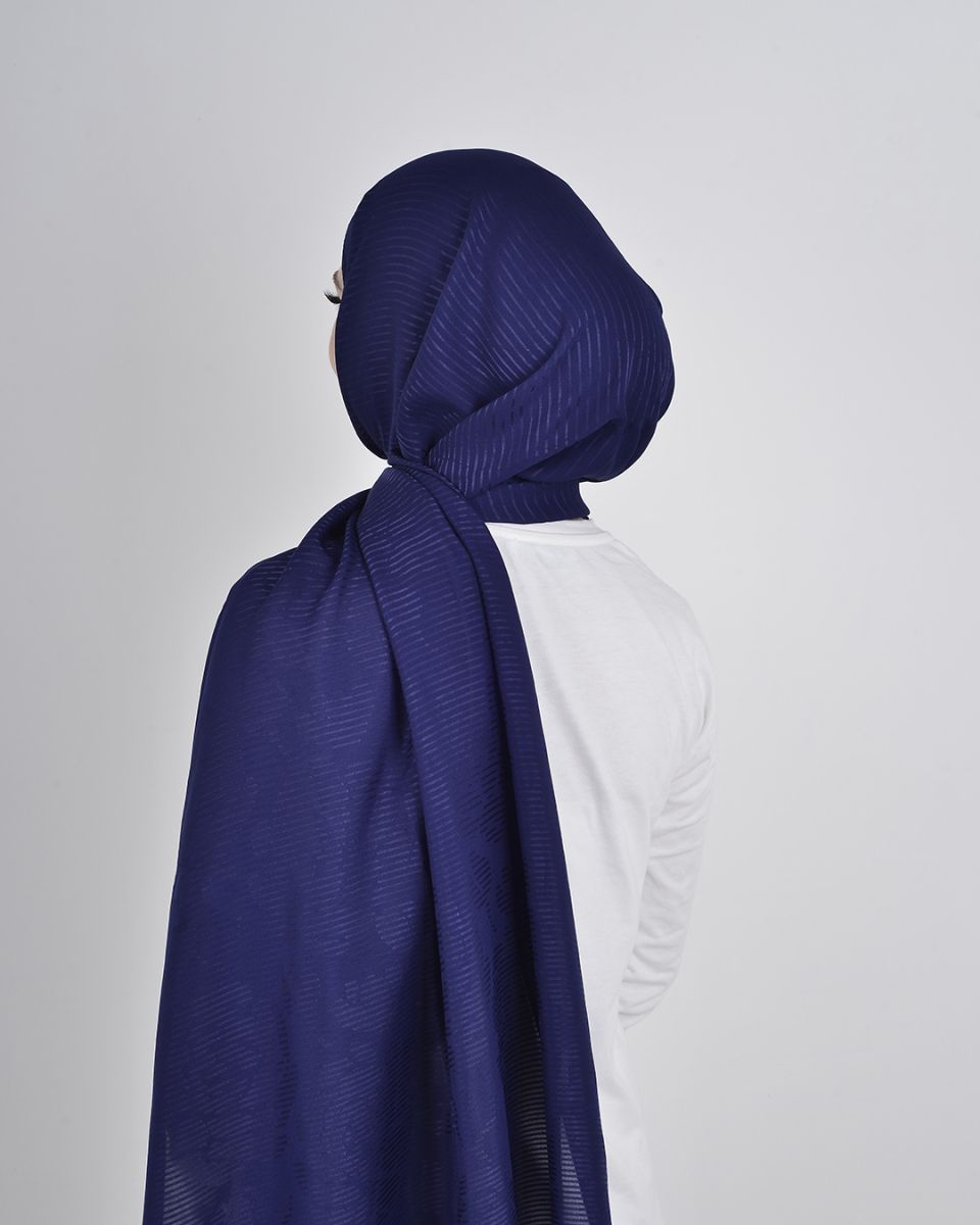 Floş Viskon Şal Lacivert