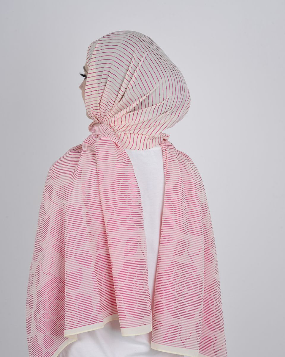 Floş Viskon Şal Pembe