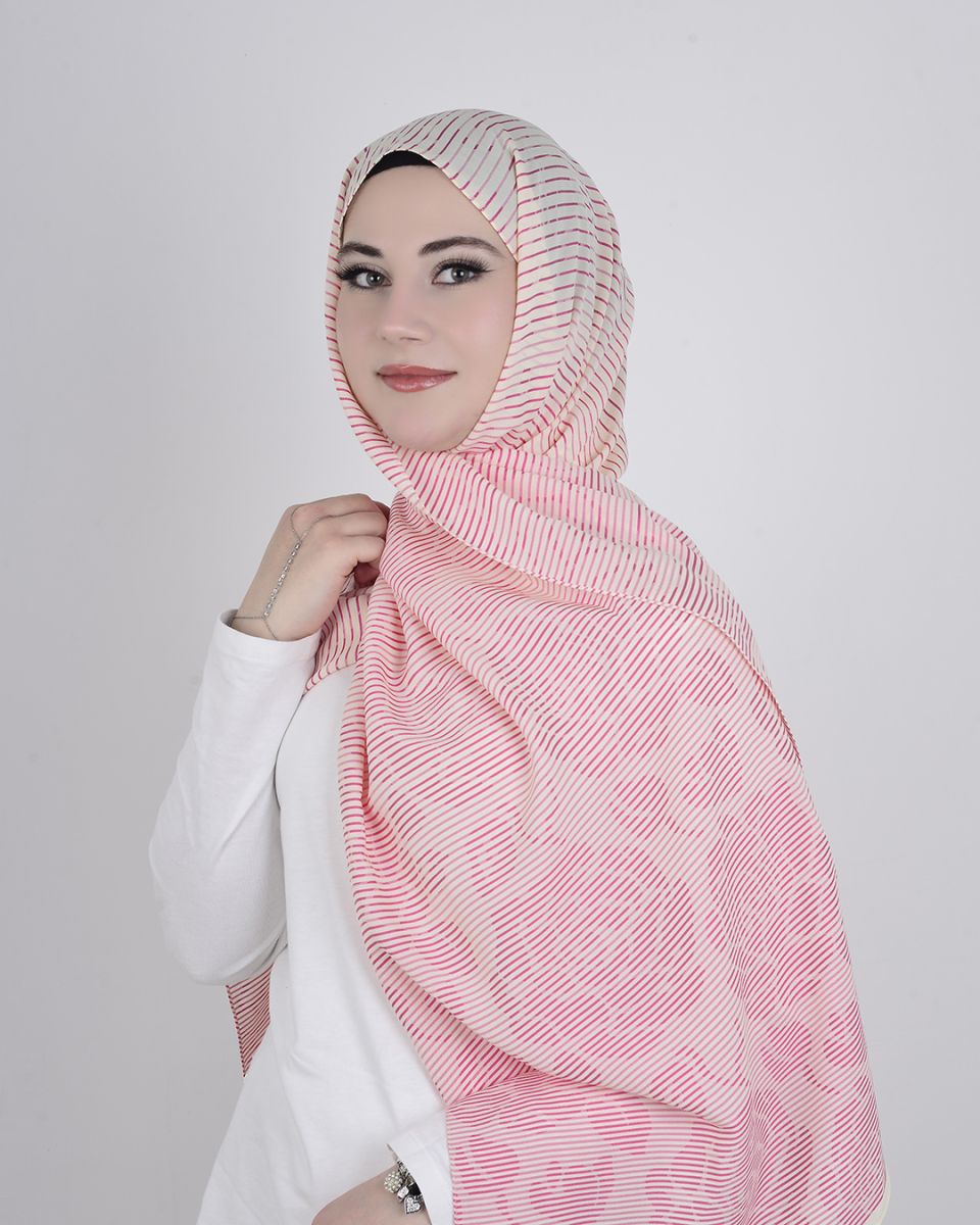 Floş Viskon Şal Pembe