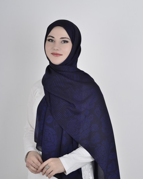  - Floş Viskon Şal Siyah Saks