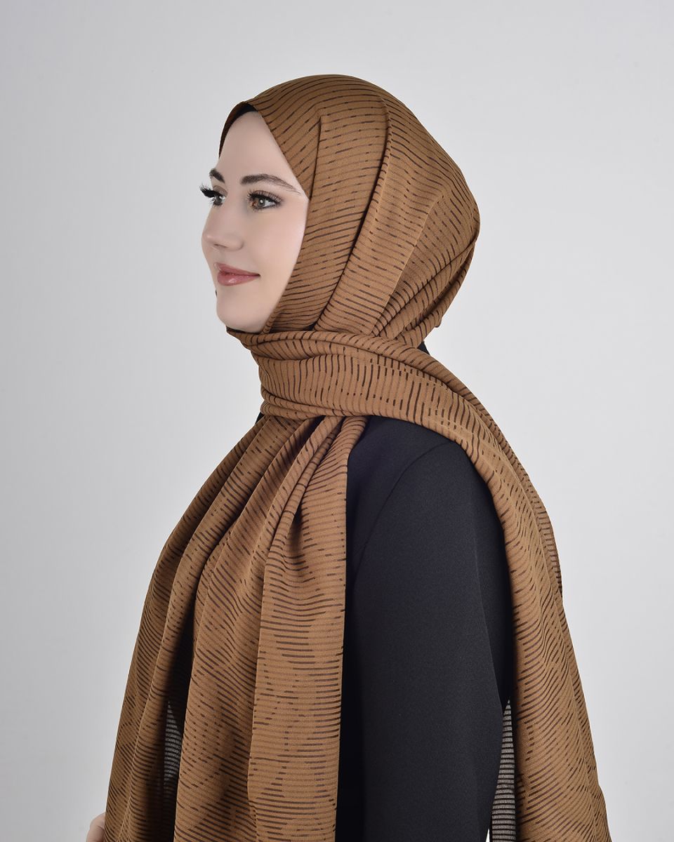 Floş Viskon Şal Tarçın