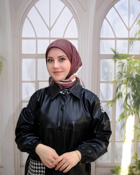  - İpeksi Jakar Eşarp - Acı Kahve