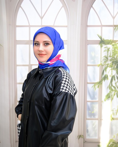  - İpeksi Jakar Eşarp - Kot Mavisi