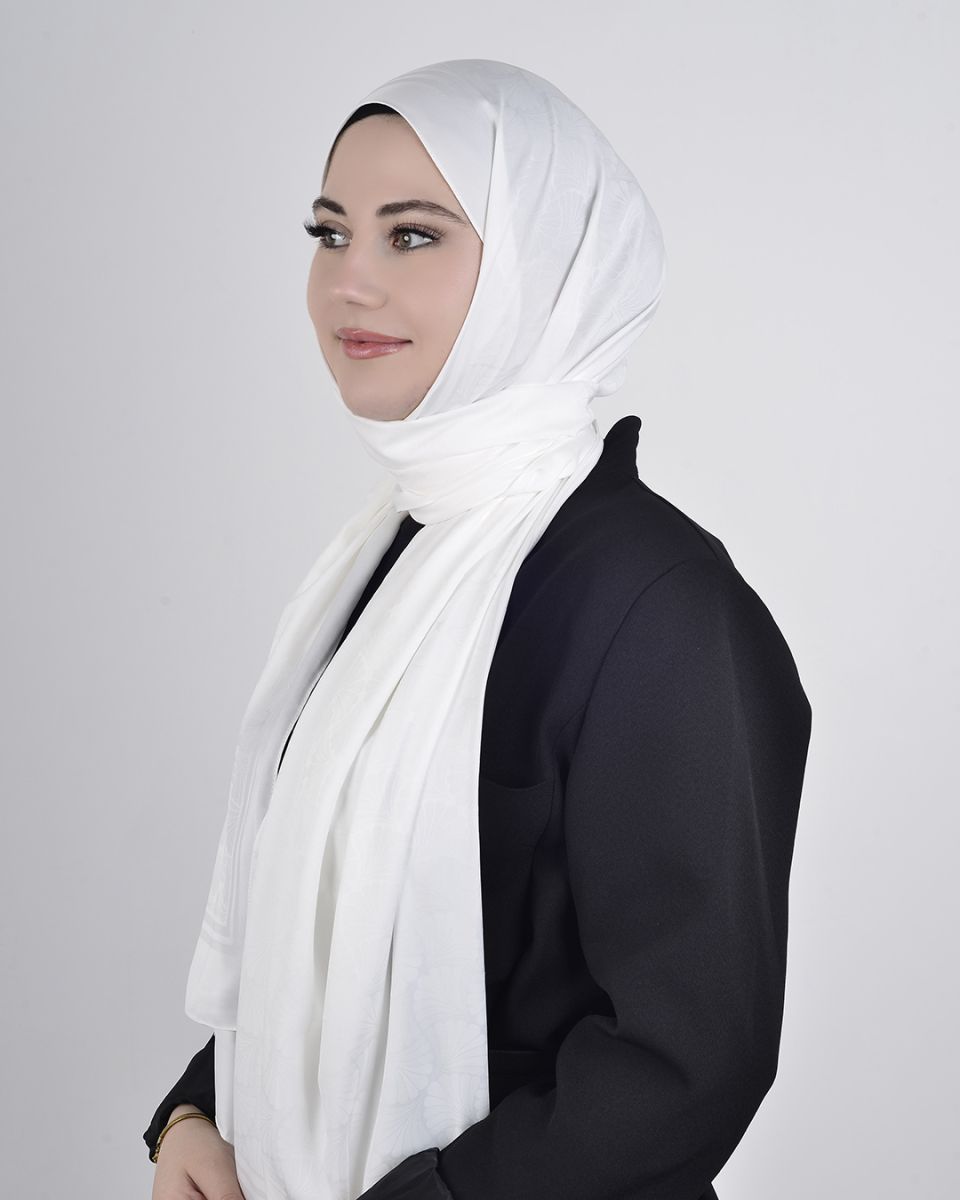 İpeksi Jakar Şal Beyaz