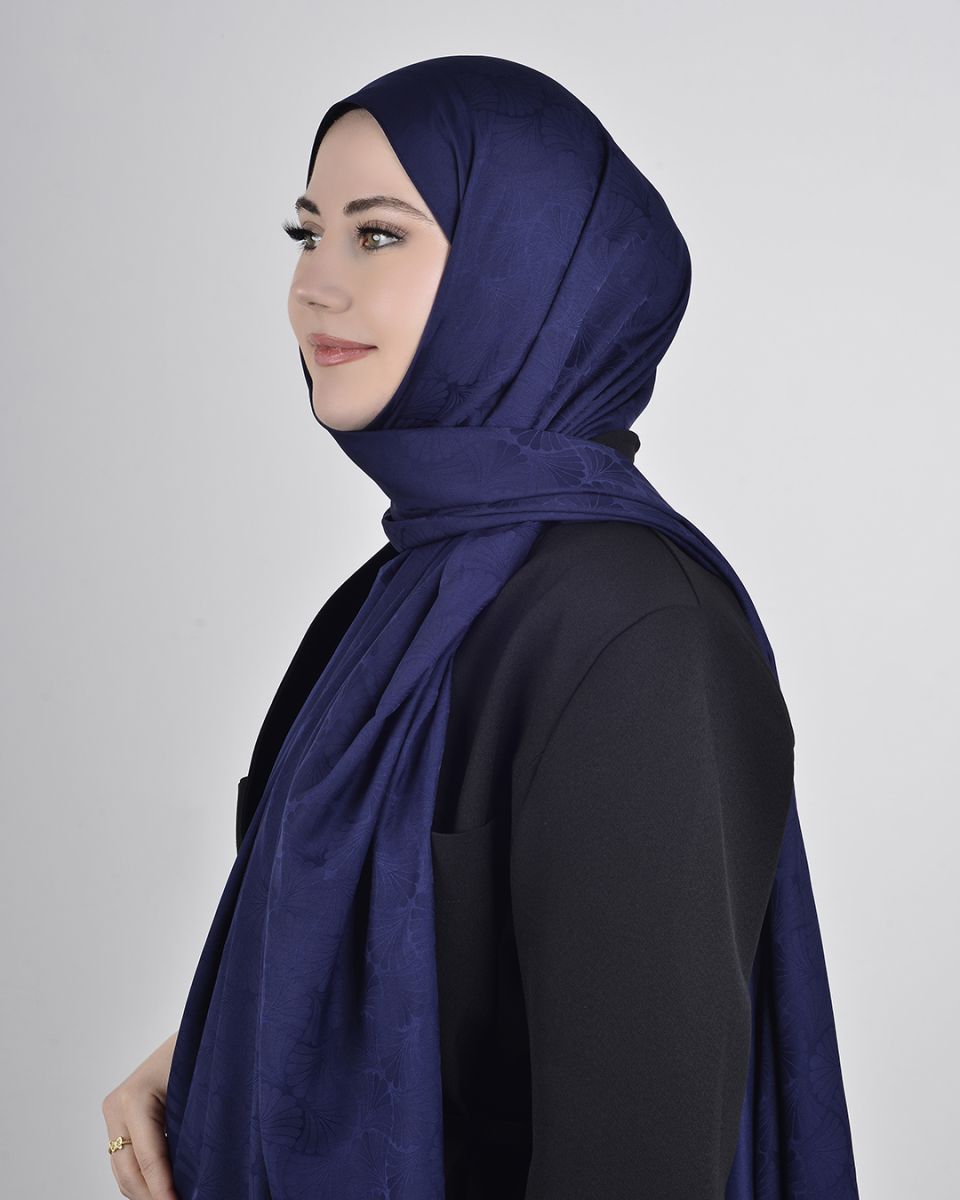 İpeksi Jakar Şal Koyu Lacivert