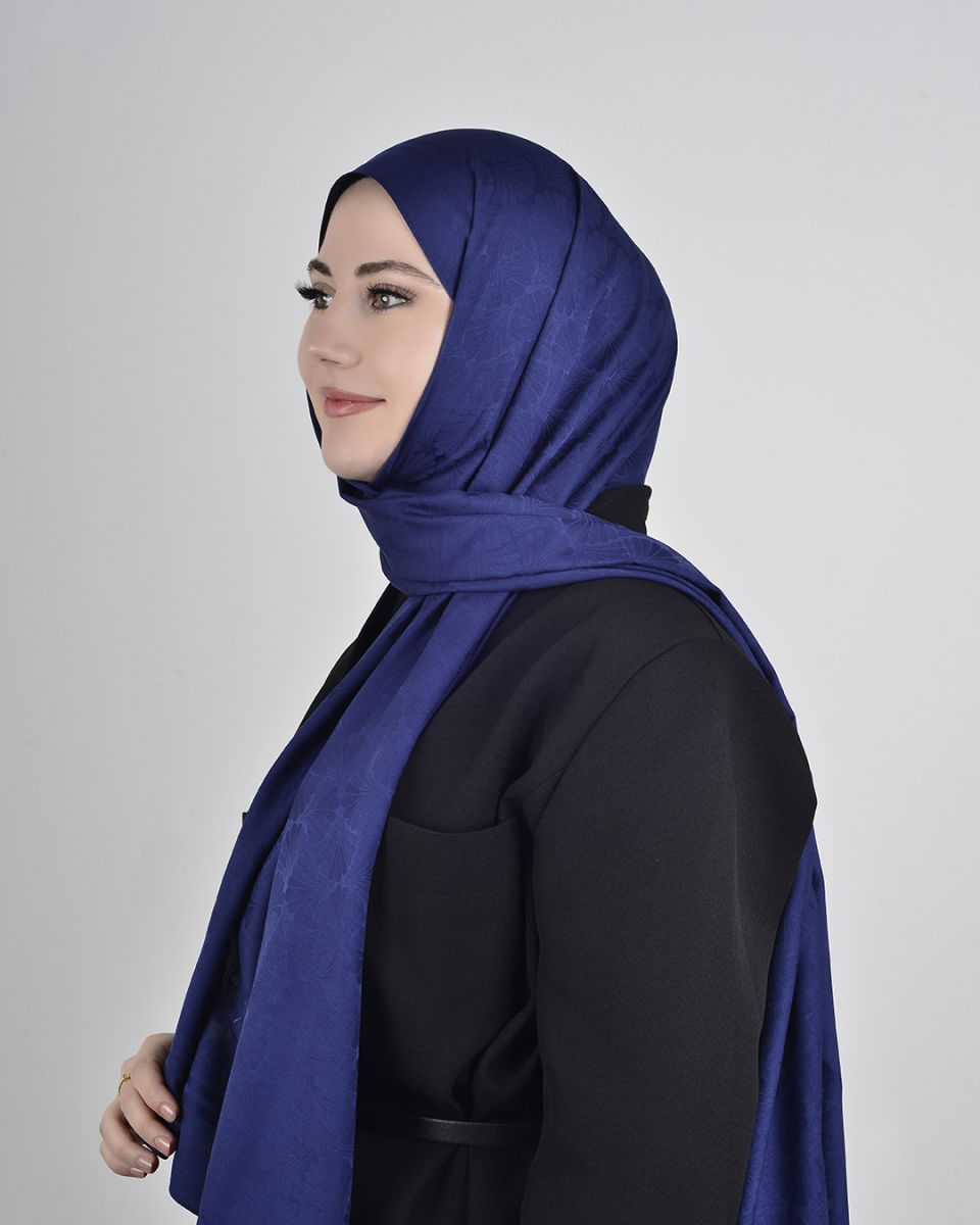İpeksi Jakar Şal Lacivert
