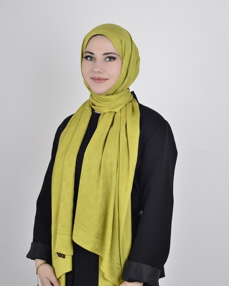  - İpeksi Jakar Şal Yağ Yeşili