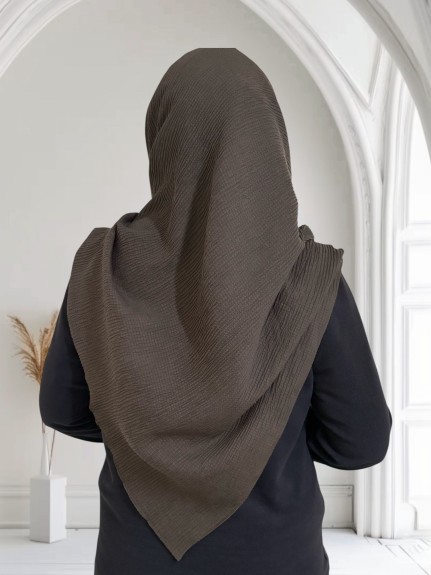  - Mio Caz 120cm x 120cm Eşarp - Acı Kahve