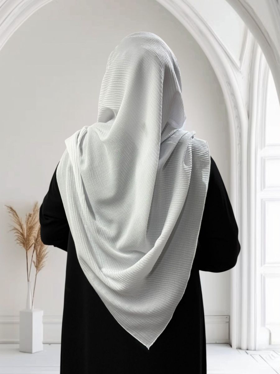 Mio Caz 120cm x 120cm Eşarp - Beyaz