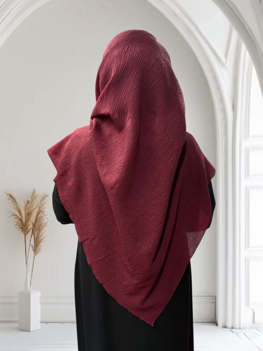 Mio Caz 120cm x 120cm Eşarp - Bordo