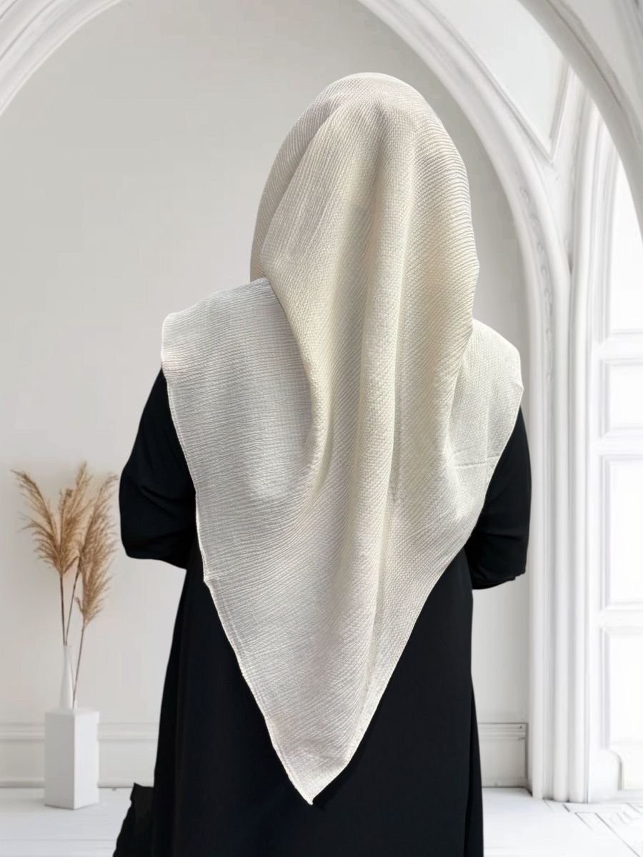 Mio Caz 120cm x 120cm Eşarp - Ekru