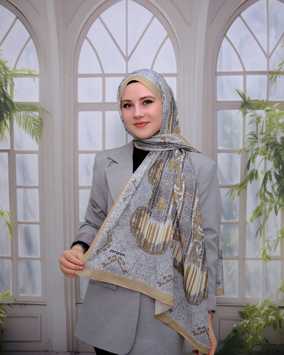 Nuit Desen Şal Gold