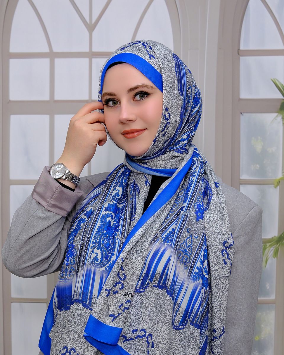 Nuit Desen Şal İndigo