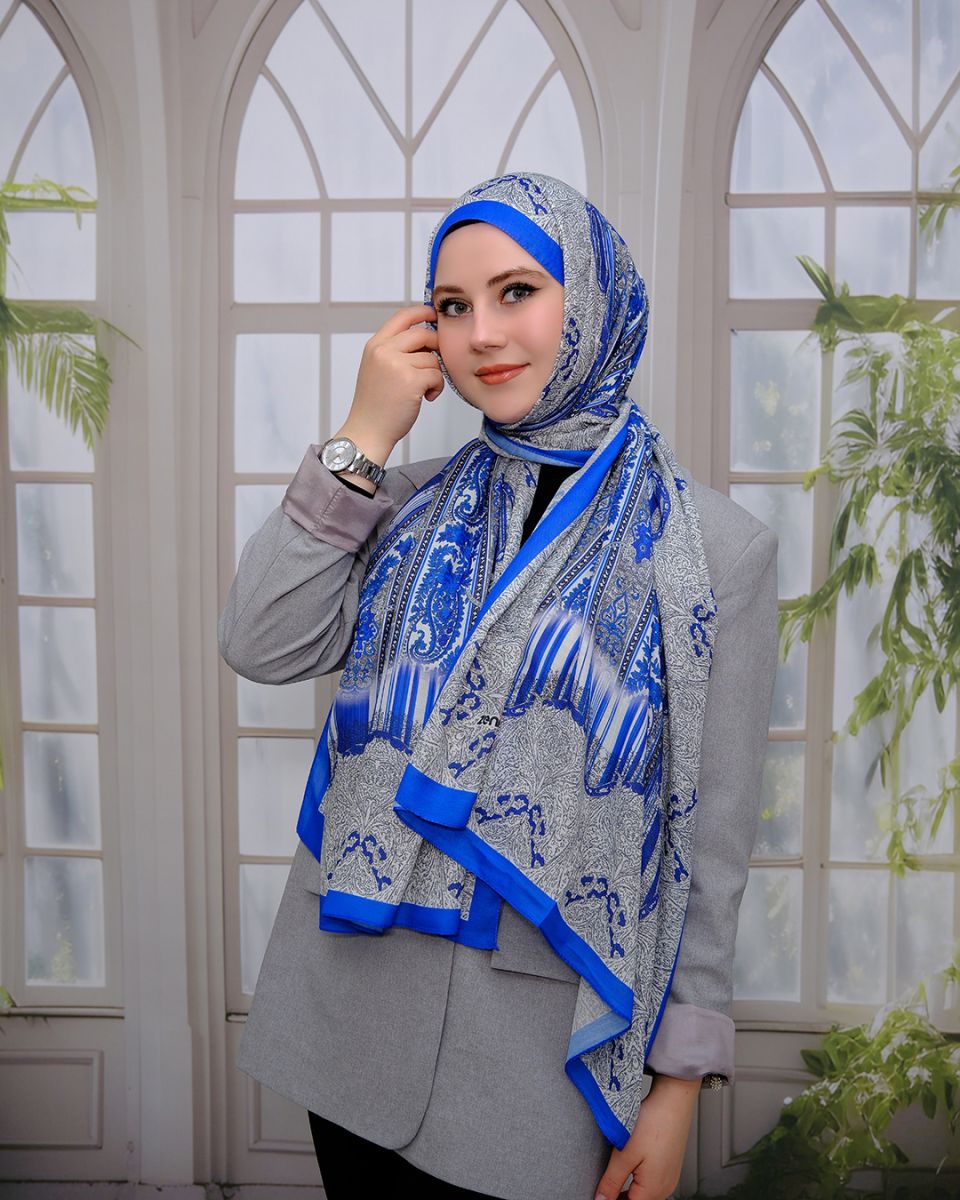 Nuit Desen Şal İndigo