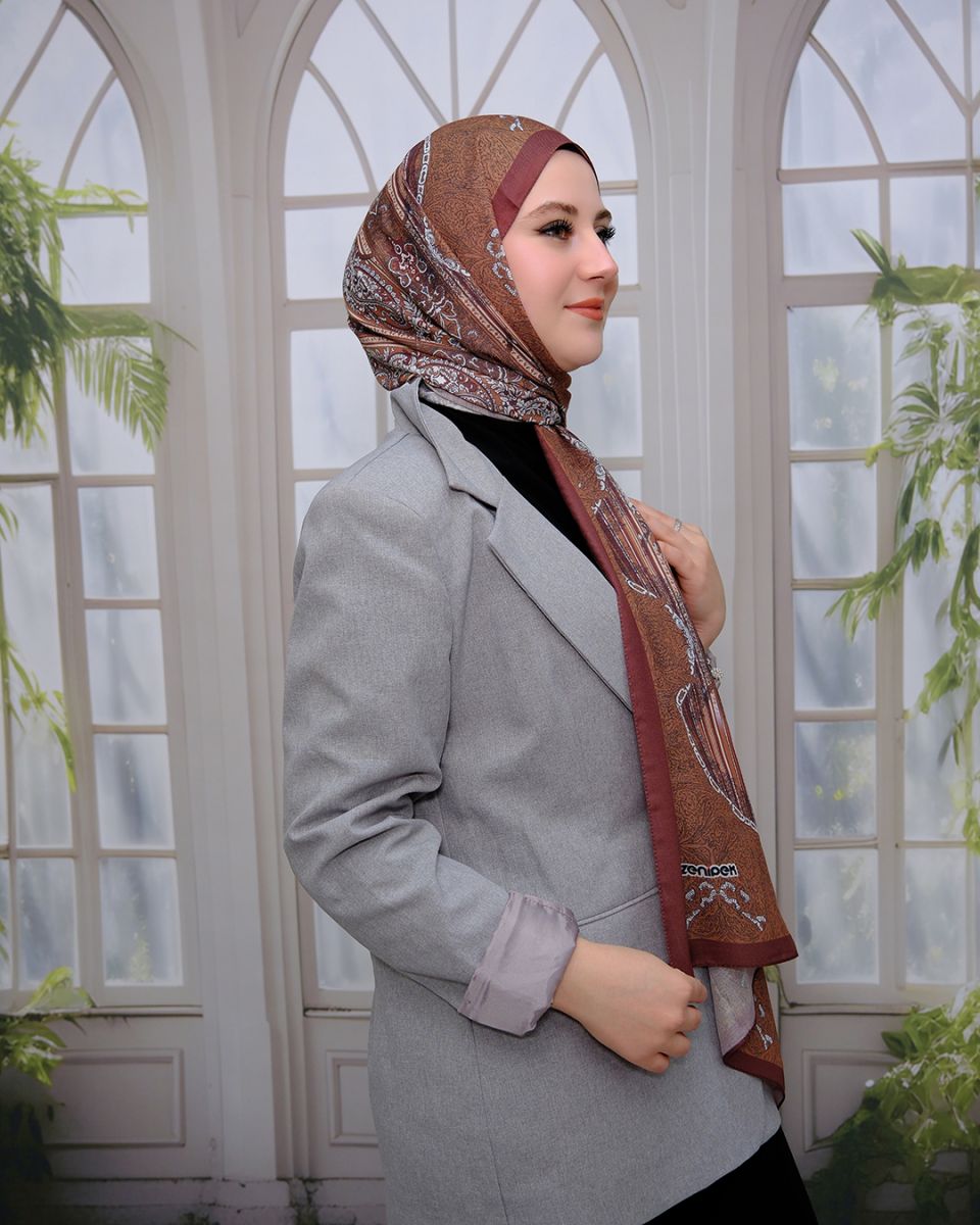 Nuit Desen Şal Kahve