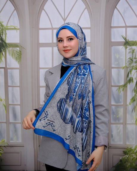  - Nuit Desen Şal Mavi