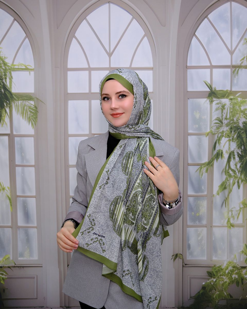 Nuit Desen Şal Mint