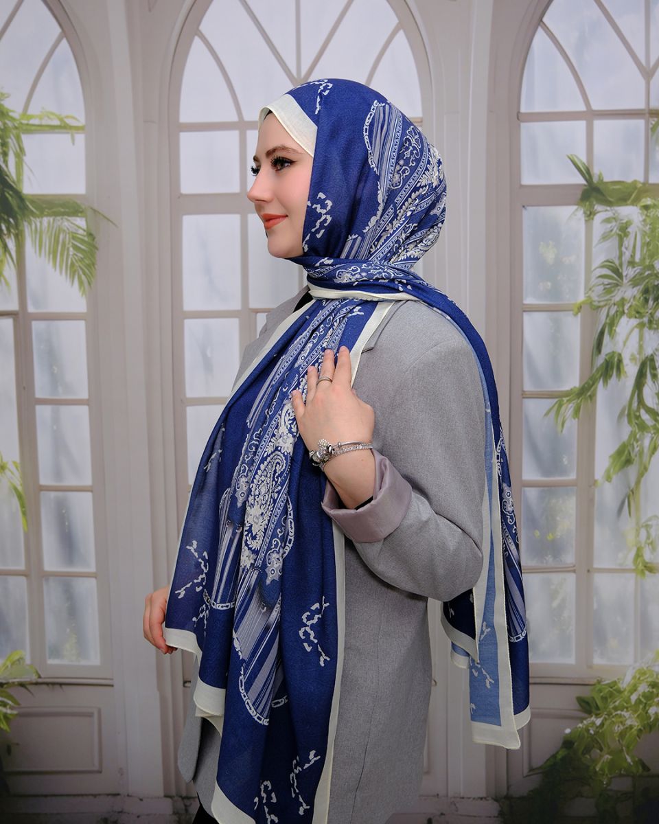 Nuit Desen Şal Saks