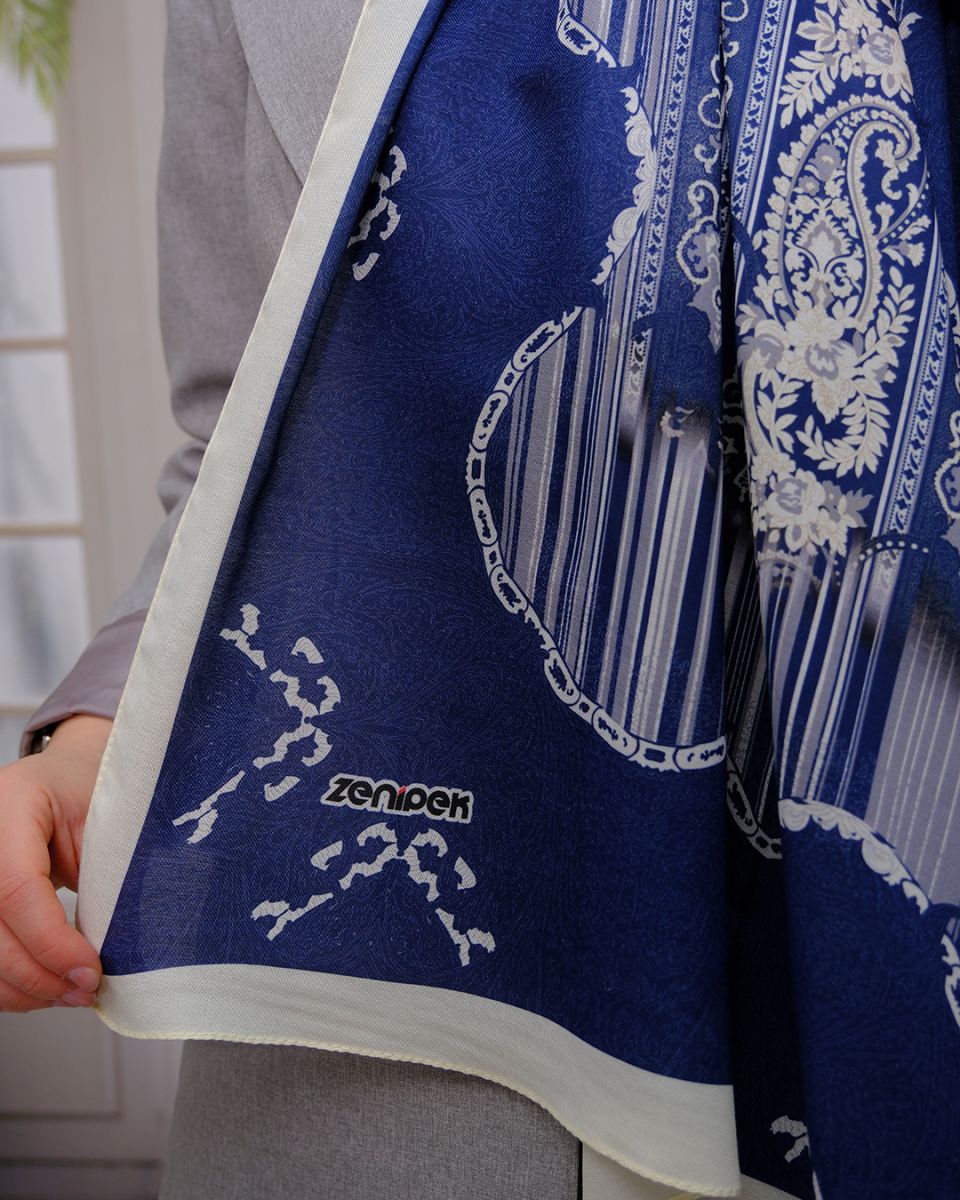 Nuit Desen Şal Saks