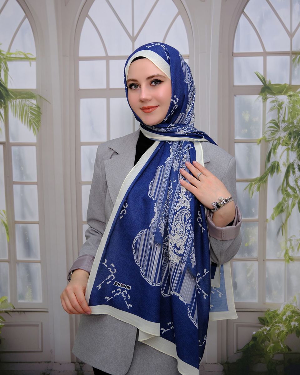 Nuit Desen Şal Saks