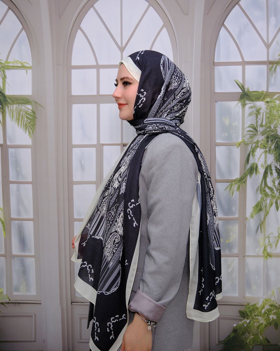 Nuit Desen Şal Siyah