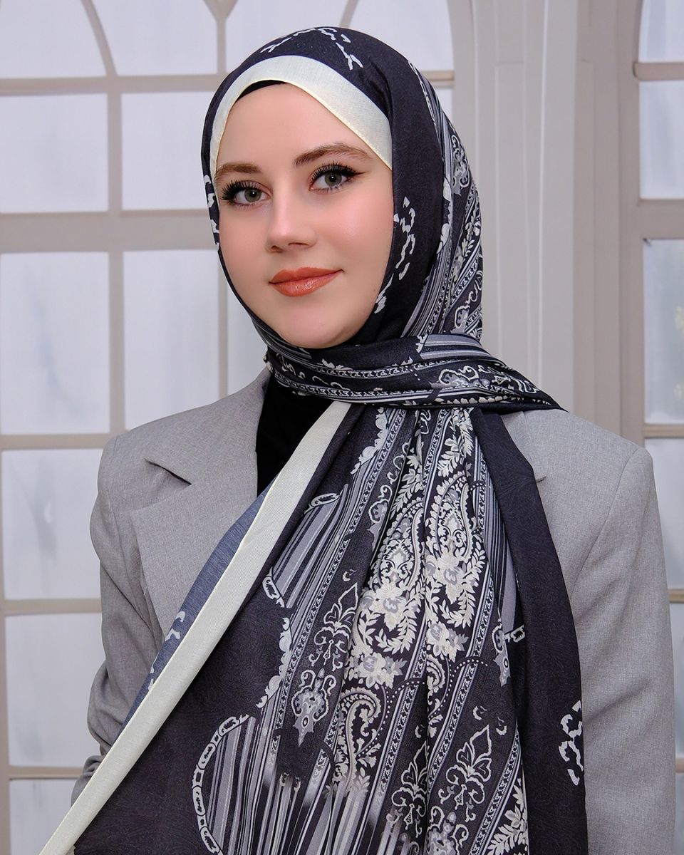 Nuit Desen Şal Siyah